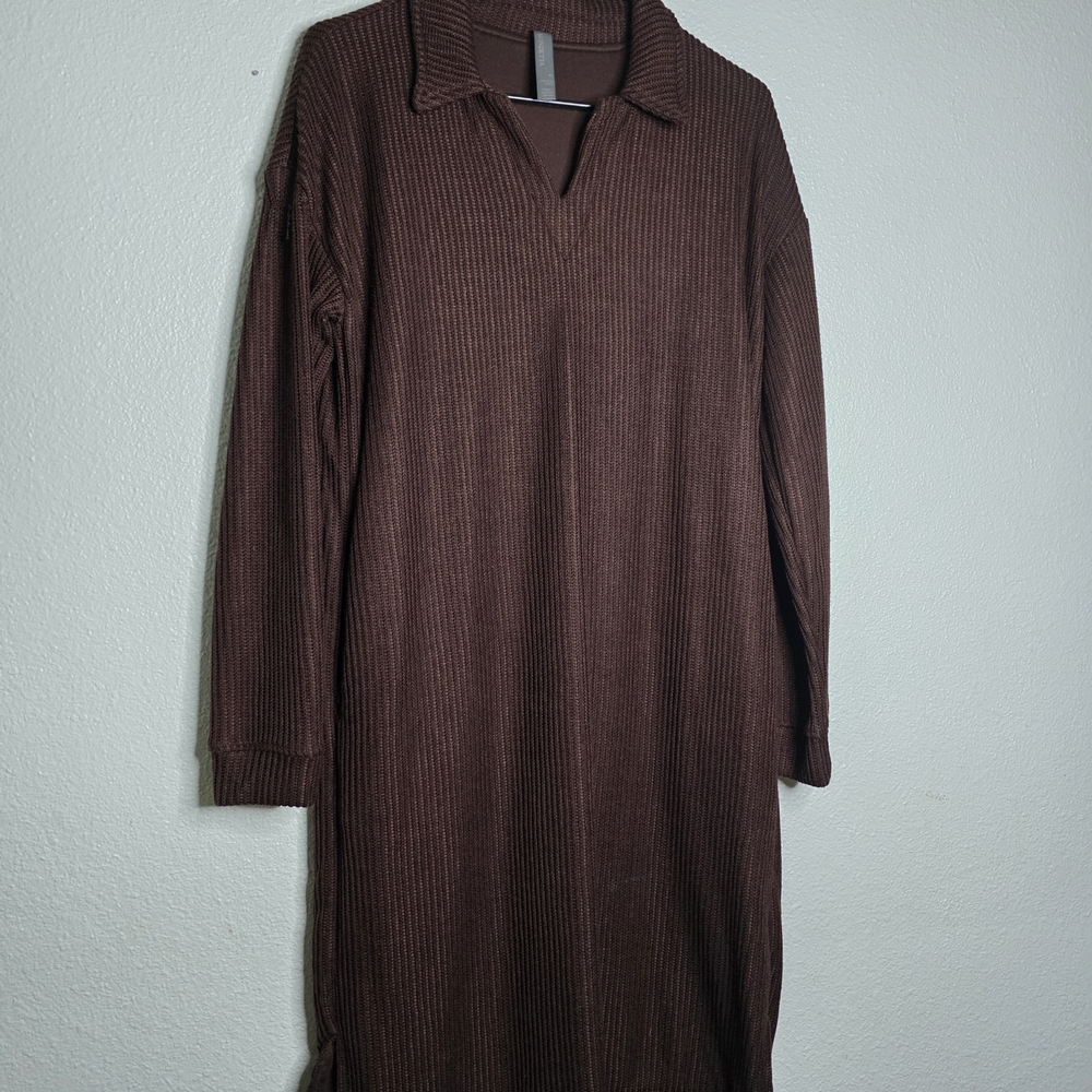 Mondetta Brown Long Sleeve Dress